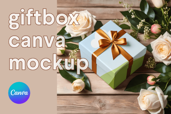 Download Gift Box Wrapping Paper Canva Mockup - Wrapping paper Collection