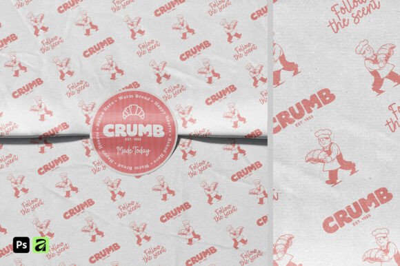 Download Wrapping Paper with Sticker Mockup - Wrapping paper Collection