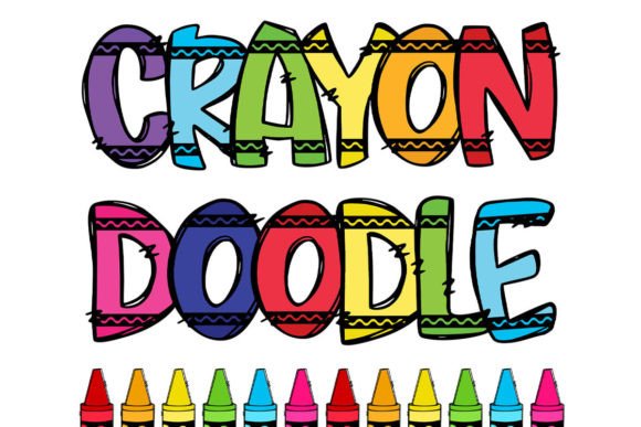 Download Back to School Crayon Alphabet Doodle - Crayon Collection