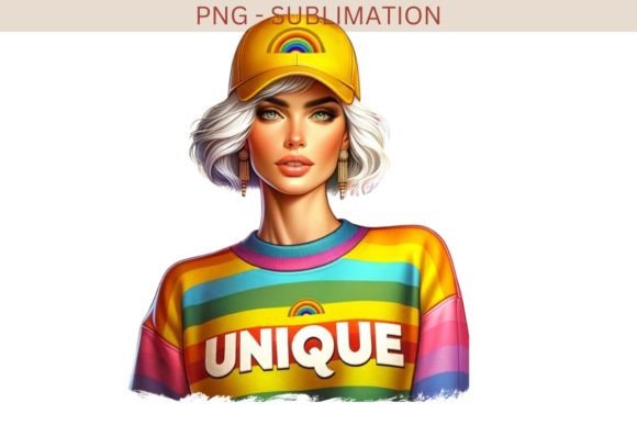 Download Rainbow Girl, Printable Art, Unique Girl - Premium Resources