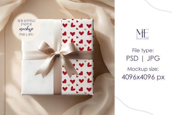 Download Wrapping Paper Mockup, Gift Paper Mockup - Wrapping paper Collection