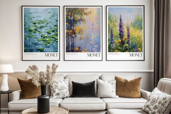 Download Art Poster Echoing Monet Style Painting - Poster Collection