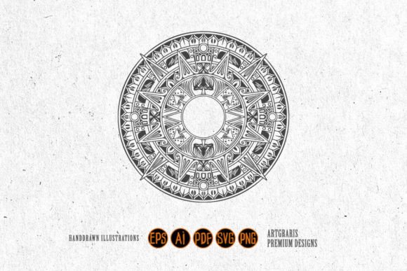 Download Luxury Fungus Ornate Mandala Monochrome - Ornate mandala Collection